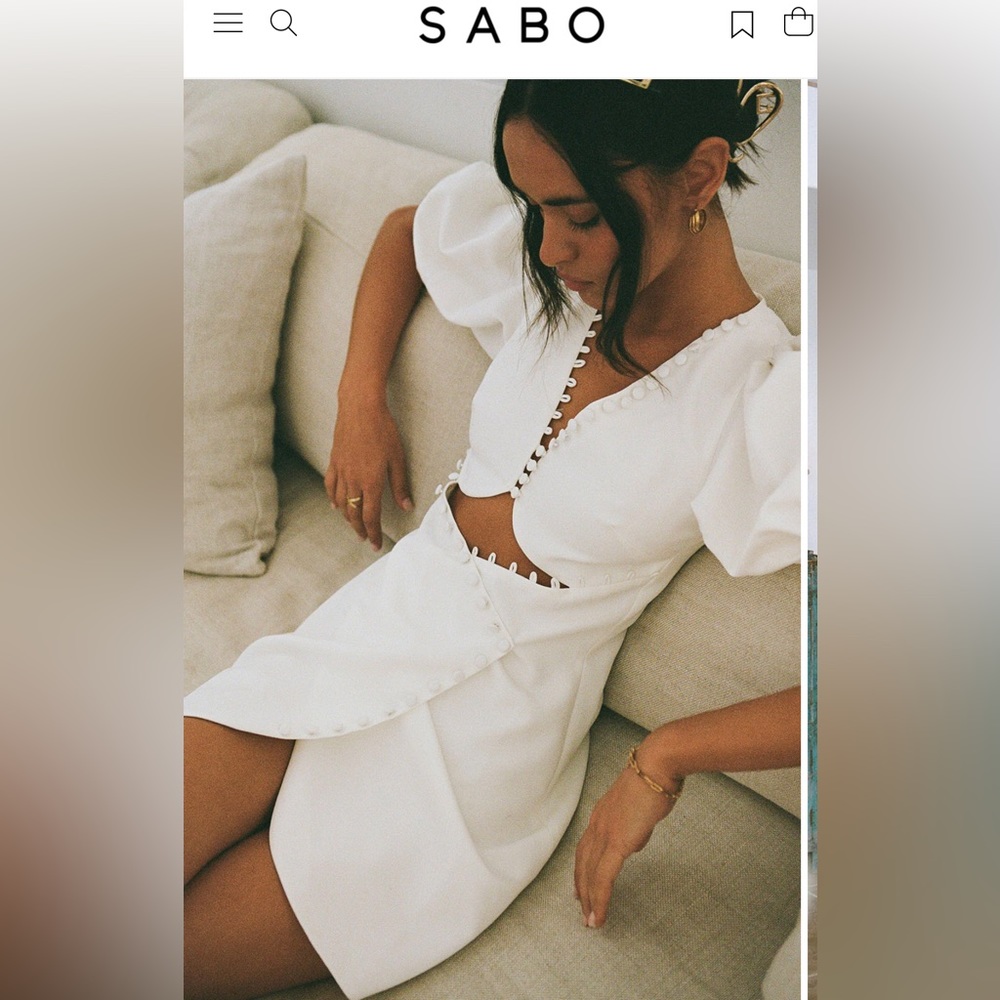 SABO Jaylie Button Dress- worn once (bridal, engagement, wedding, honeymoon)